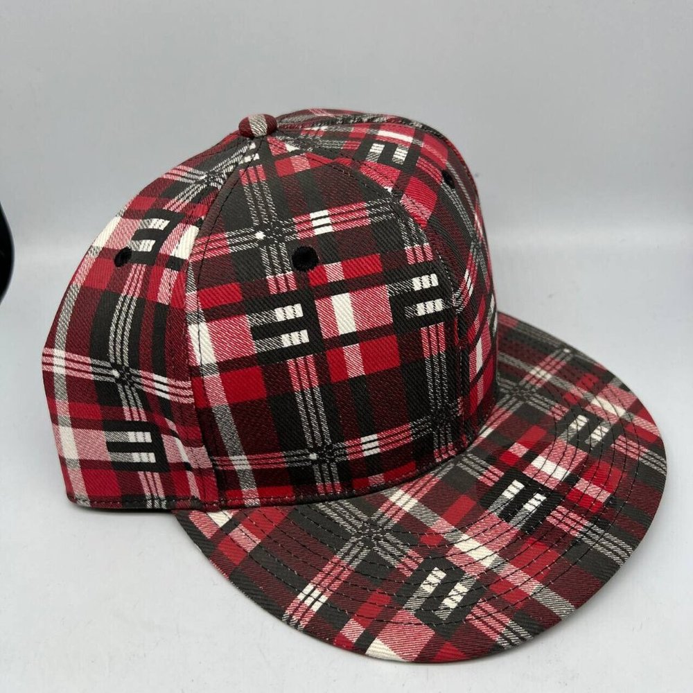 Air Jordan Plaid Jumpman Hat 7 3/8 Fitted Cap Chicago Bulls Men - Picture 3 of 6